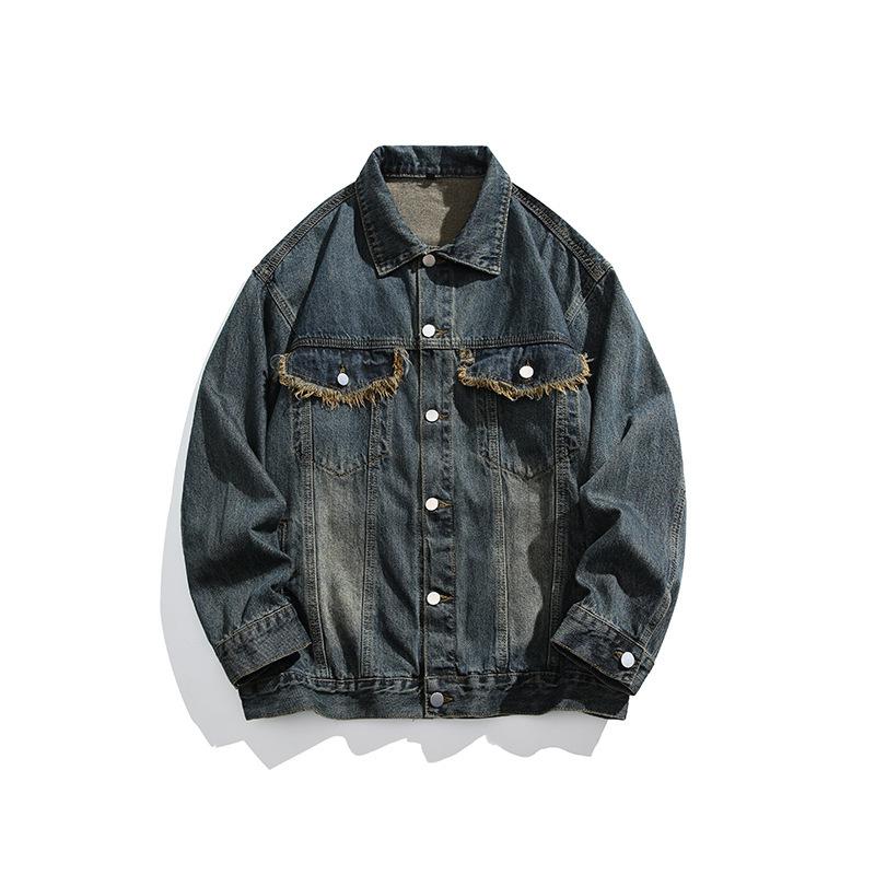 Denim Jacket for Men In Spring and Autumn New American High Street Retro Top Washing Loose and Handsome Jacket