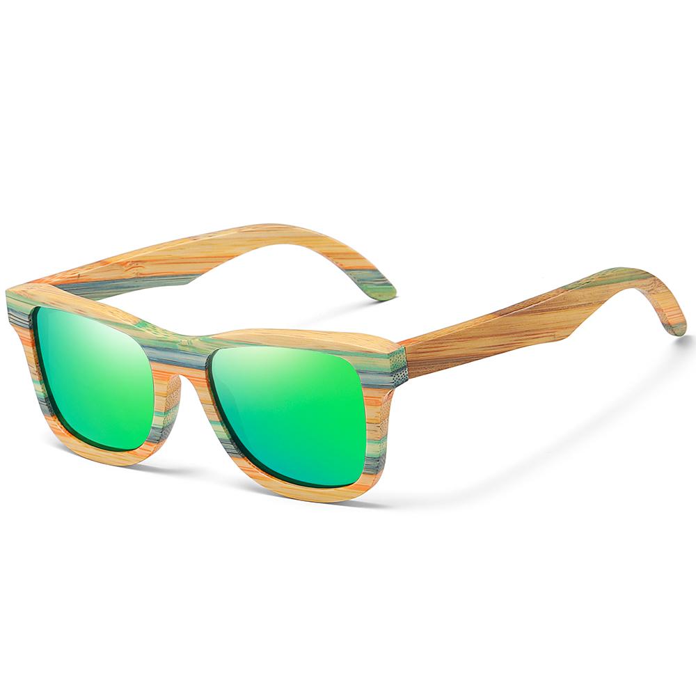 GM Fashion Skateboard Wood Bamboo Sunglasses Polarized for Women Mens New Brand Designer Wooden Sun Glasses UV400 Box 3834