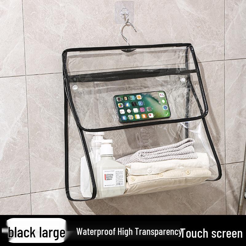 Waterproof Hanging Clothes Storage Bag for Bathroom & Shower 37x17x39 cm белый