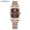 CRRJU New Watch 5017 Women's Watch Stainless Steel Strap Simple Square Business Fashion Watch