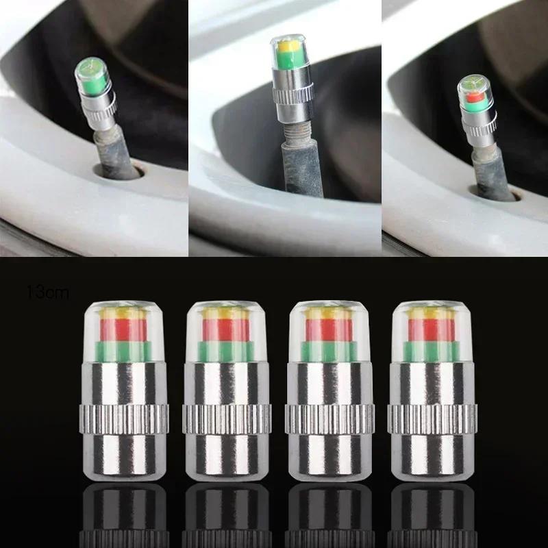 4/8Pcs Tire Pressure Monitor Pressure Gauge Cap Sensor Indicator Alert Monitoring Tools Kit Car Accessories