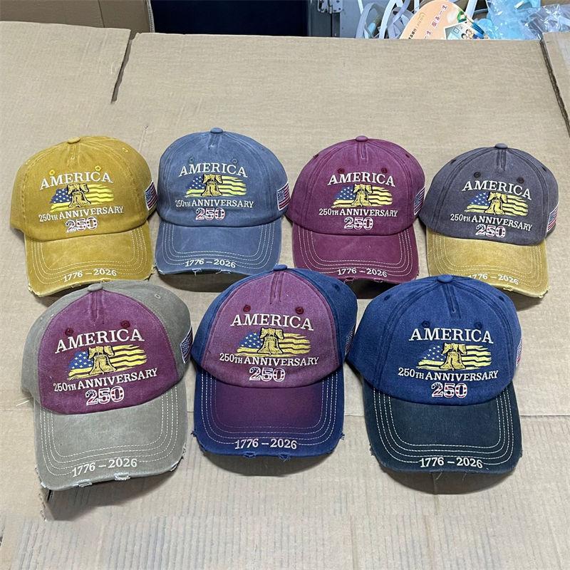 US 250th Anniversary Caps America Embroidered Baseball Cap 1776-2026 Gift for Dad Vintage Design Hats GZW