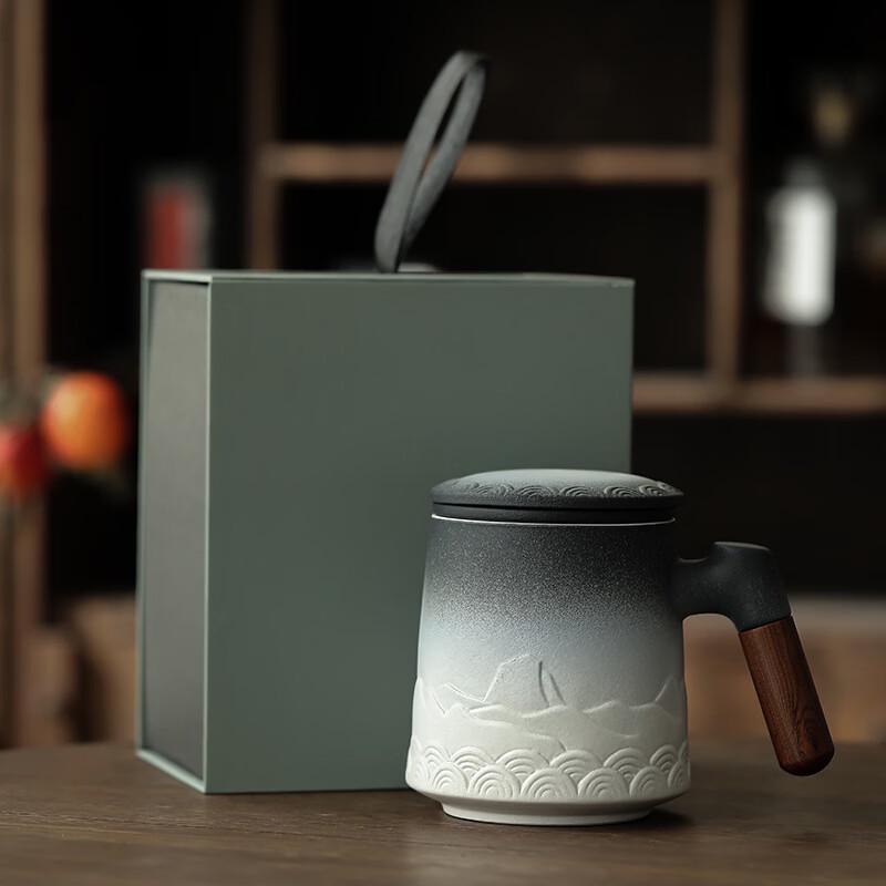 Chaxun Ceramic Tea Infuser Mug with Lid
