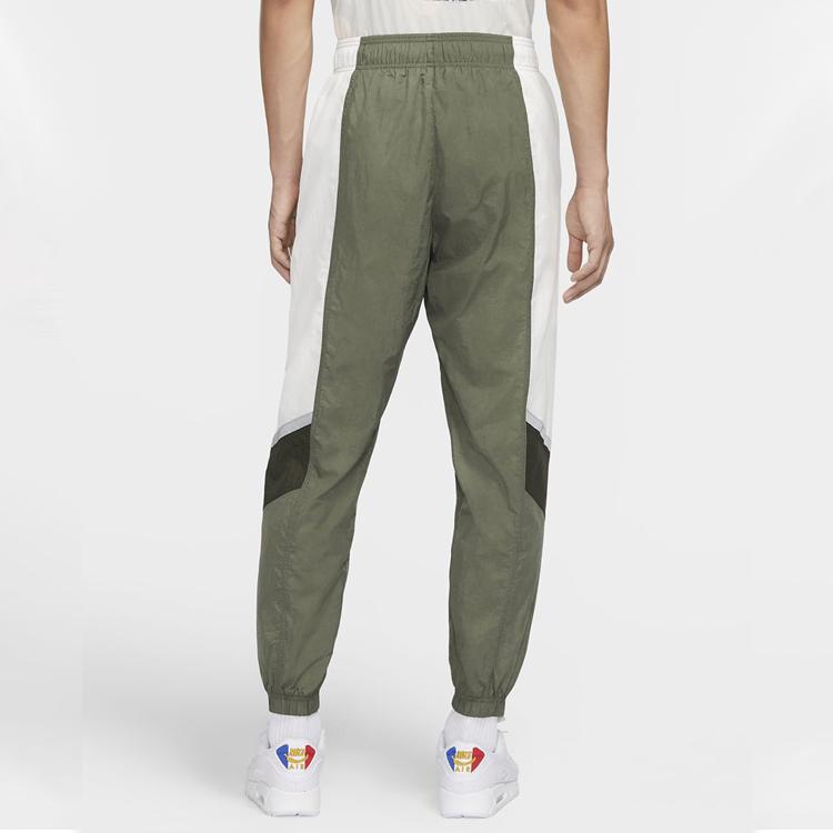 Nike Sportswear Windrunner Woven Patchwork Breathable Casual Sports Pants Men Bottoms Green CU4429-380