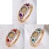 Fashion Ladies Diamond Quartz Watch With Flower Alloy Bracelet For Elegant Wear