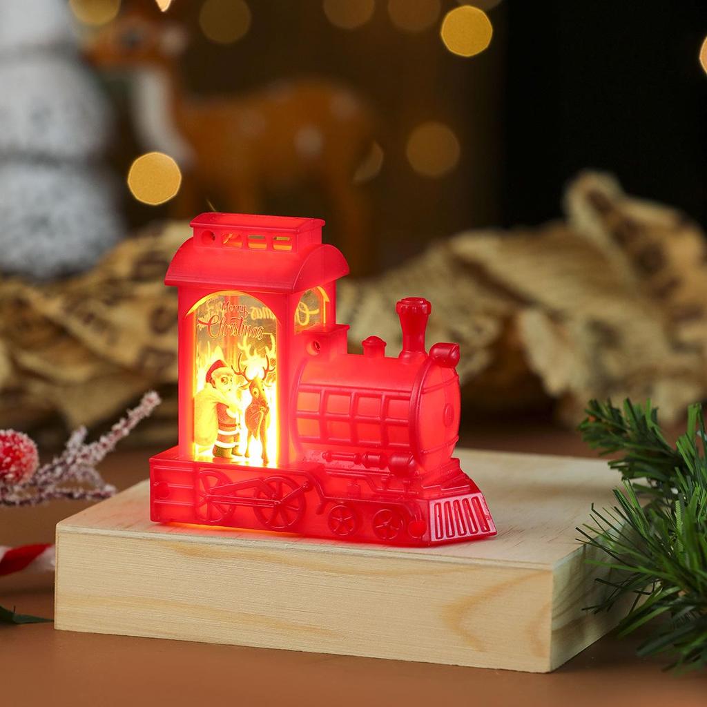 Grenzüberschreitendes Kerzenlicht-Nachtlicht in Zugform - Weihnachtsdekoration & Geschenk