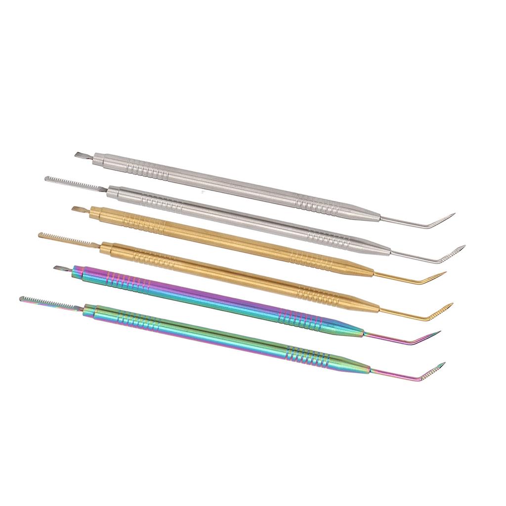 2pcs Eyelash Lift Separator Tools Double Headed Stainless Steel Lash Separation Rod with Comb