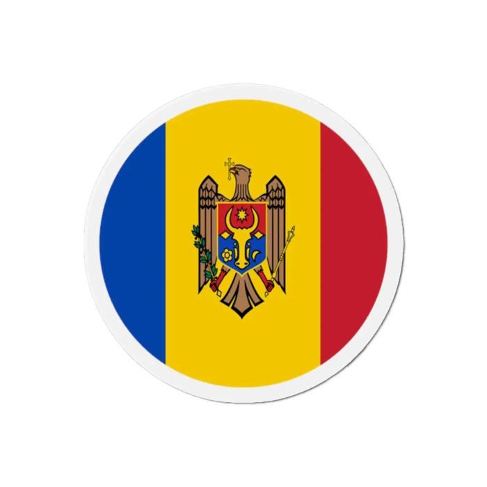 Aimant Rond - Moldavie - 6 Cm - 50 Pièces - Multicolore - Mixte