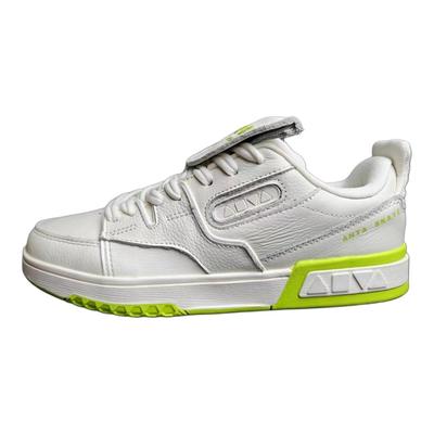 Aoyu Shock Absorbing Wear Resistant Low Top Skate Shoes Unisex Skate Shoes White Yellow 112319119-1