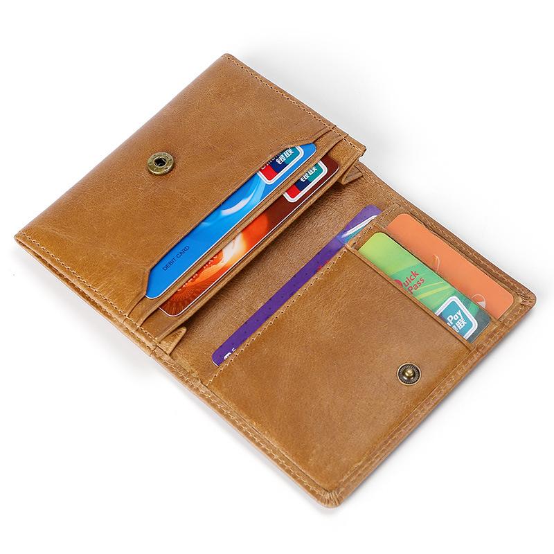 "RFID Leather Card Holder: Genuine Retro Cowhide, Multi-Card Slots for Men & Women"