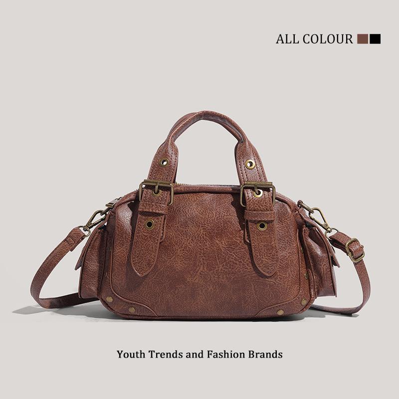 New Fashion Retro Portable Locomotive Bag Niche Design Premium Shoulder Crossbody Bag