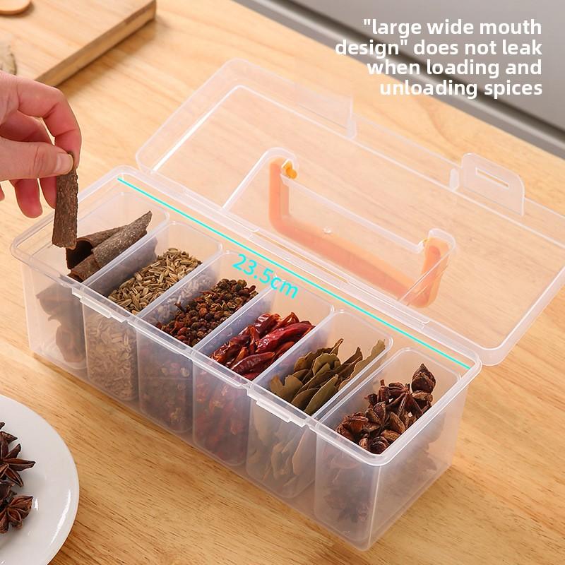 Spice Storage Box, Kitchen Large Ingredients, Dried Chili Peppers, Seasoning Container, Compartmentalized Storage, Seasoning Box
