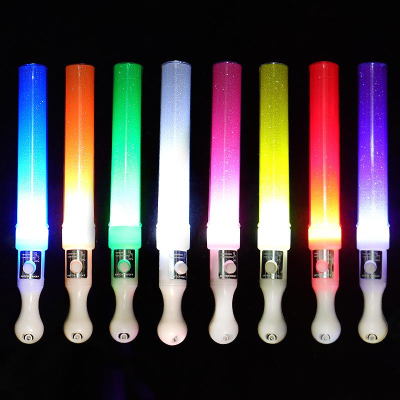 

Flash Light LED Stick Support Kids Toy Luminous Hand Lamp 15/24 Colors in 1 Performance Prop Glow Concert Star Support Stick 10pcs