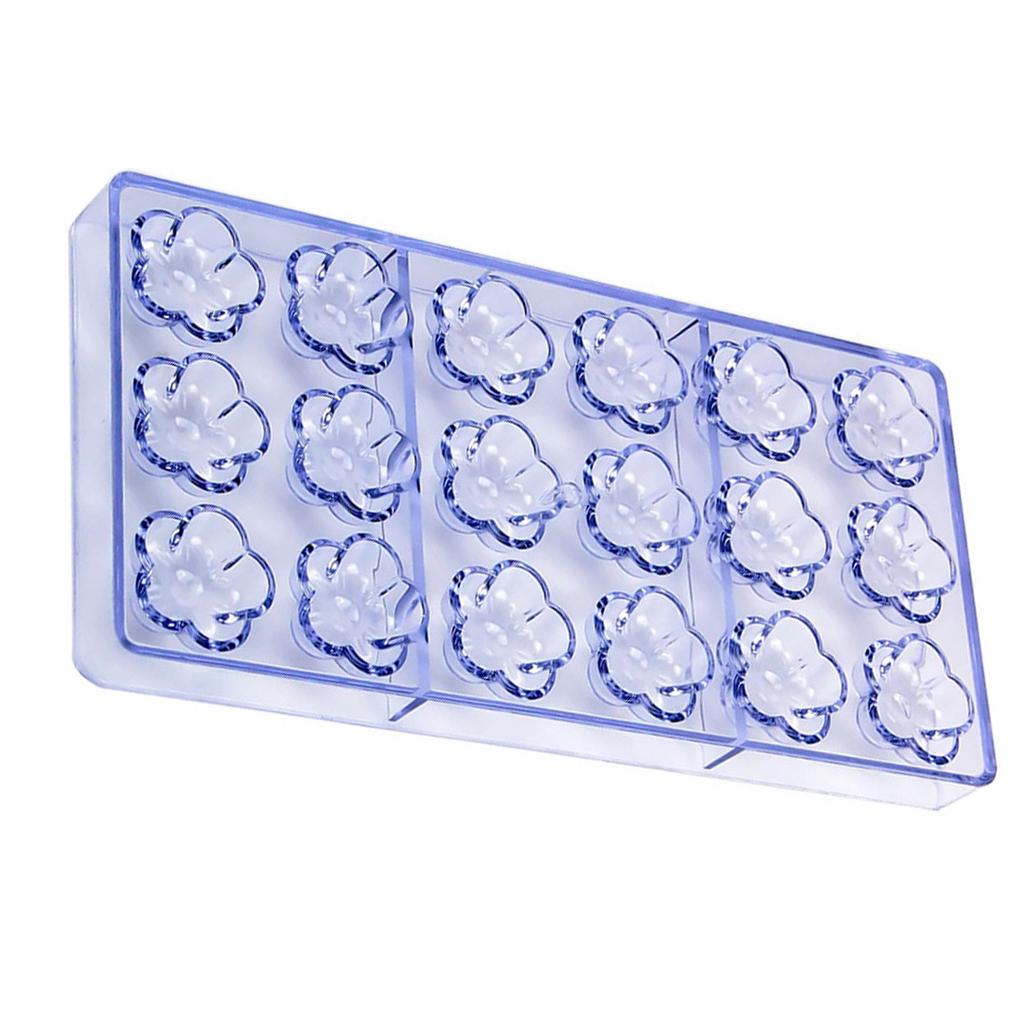 18 Slot Flower Chocolate Mold Confectionery Mould Food Grade Plastic Baking Pastry Tool Multipurpose Dessert Mold