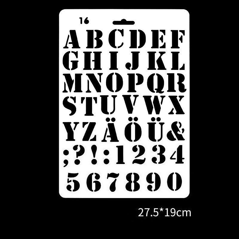 

27см Буквы алфавита 4 DIY Крафт Слоистые трафареты для рисования Скрапбукинг Штампинг Тиснение Альбом Бумага Шаблон для открыток