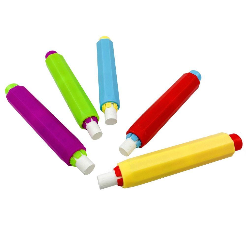 

5Pcs/Set Adjustable Chalk Protector Colourful Chalk Cover Durable Chalk Clip
