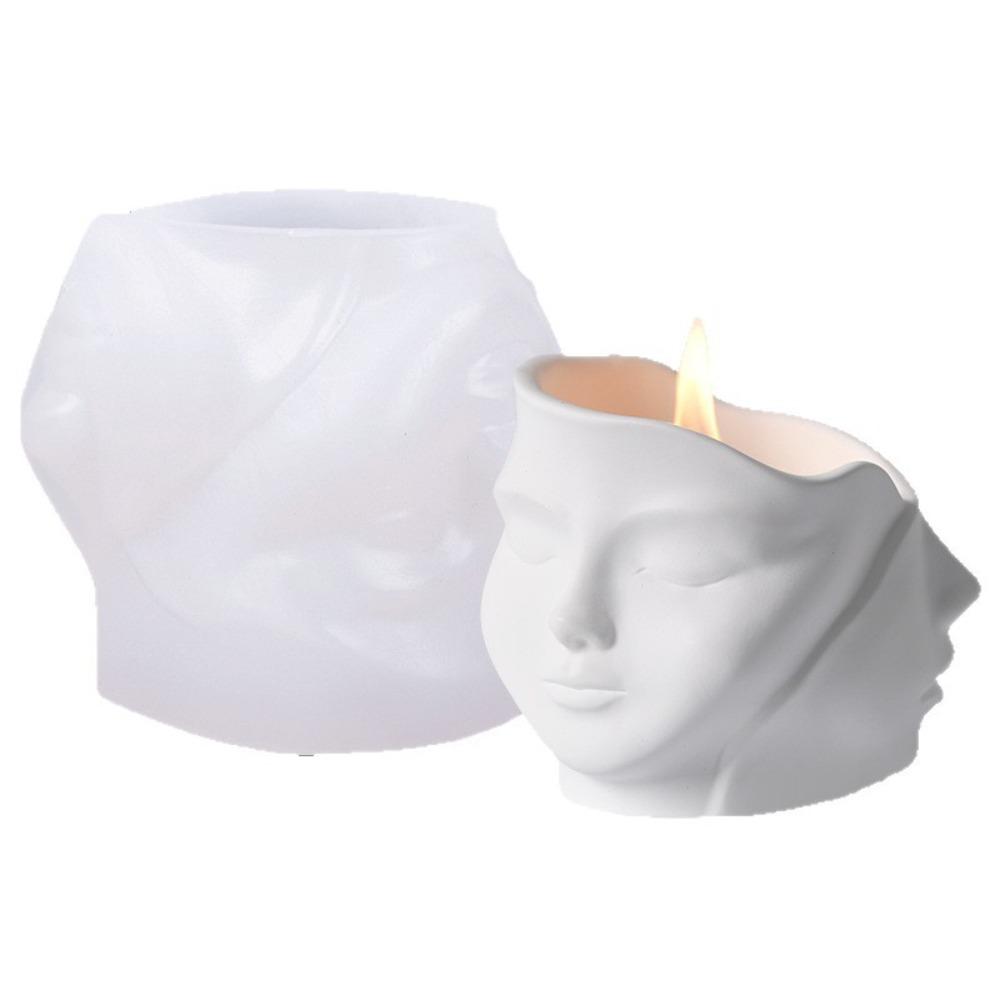 Heat Resistant Face Planter Mold Flexible Flower Pot Mold Unique Silicone Candy Mold  Craft Making