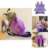 Cute Gengar Plush Backpack For Kids Soft And Comfortable Velvet Material Purple Color 13.4 X 10.6 X 6.7 Inches