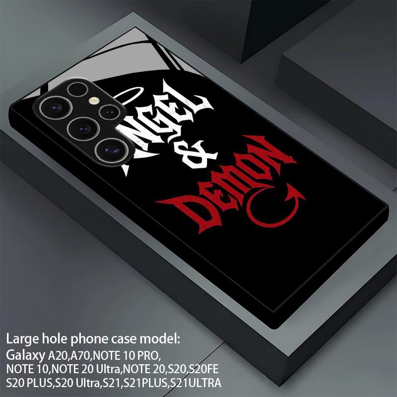 כיסוי טלפון עם דוגמה דו-ממדית עבור Samsung S26 S25 S24 S23 S22 S21 S20 A56 A36 A16 כיסוי מגן מזכוכית מחוסמת