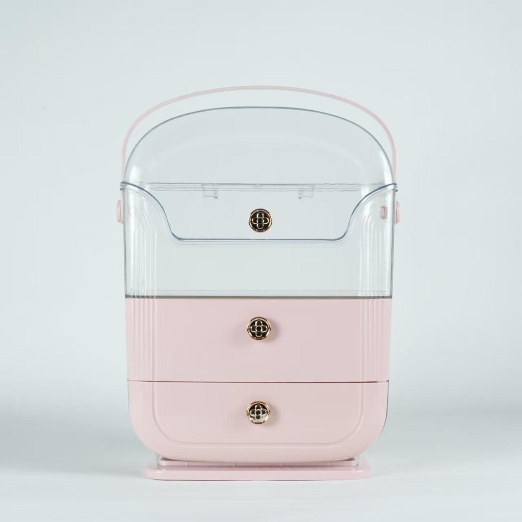 Custom Luxury Transparent Skincare Organizer Box – Large Capacity, Dustproof Design