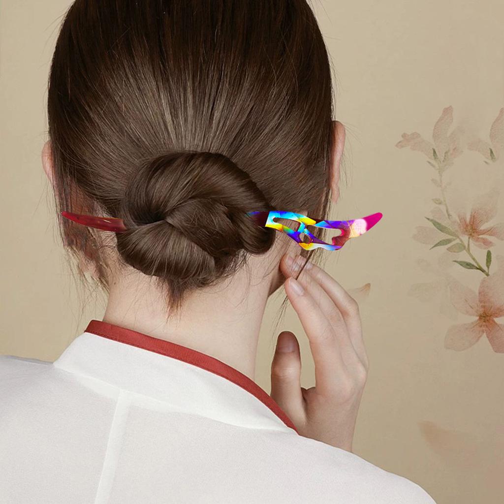 Holographical Hairpin Mold Vintage Hair Stick Silicone Mould Jewelry Making Hair Clip Resin Molds Crystal Epoxy Casting