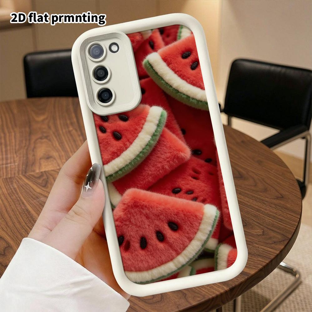 Phone Case: 2D flat, fits Samsung Galaxy A34 A35 M05 M06 S20 S22 S21 FE Plus 5G protective case, watermelon slice, perfect Christmas and Halloween hol