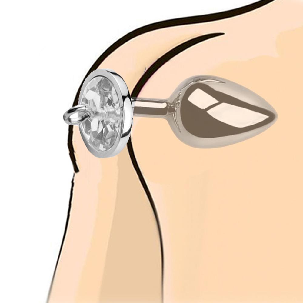 Super Mini malý střední velký set stahovací kroužek Křišťálové kovové anální korálky anální kolík Šperky bondage lock párová herní vložka