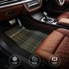 4pz Campbell Argyle Plaid Scozzese Tappetini Auto - Protezione Resistente per Tutte le Stagioni, Design Tartan Marrone e Nero Con Bordino, Fi
