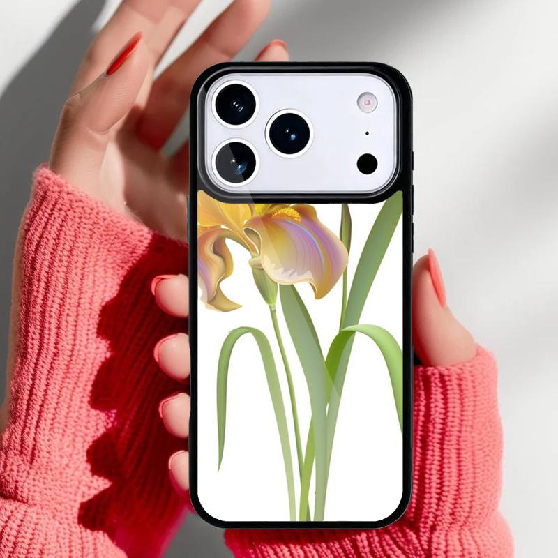 Blue Iris Flower Phone Case for iPhone 17 16 15 14 13 Pro Max Back Cover for 12 11 Pro Coque