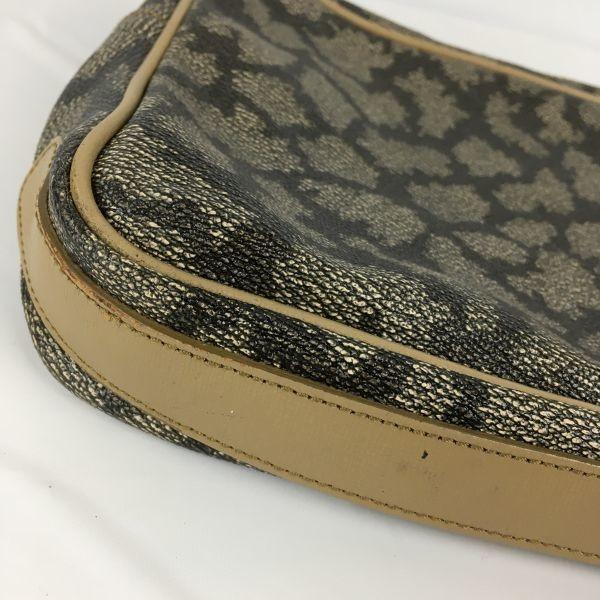 YVES SAINT LAURENT Clutch Second Bag Brown Monogram Logo Pattern(USED)