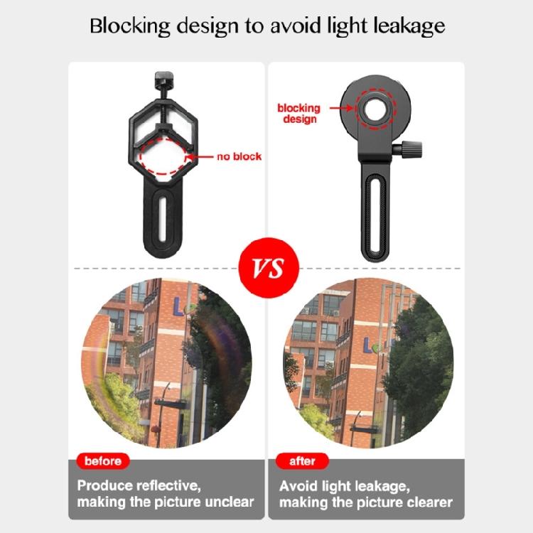Light Weight Portables Phone Brackets Telescopic Observation Phone Mount for Camping & Uranological