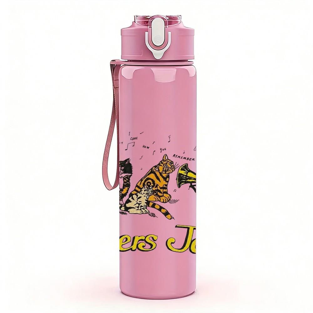 1PC Tiger Wild Animal Graphic 750ml Sports Water Bottle Leakproof Straw Lid Outdoor Office Home