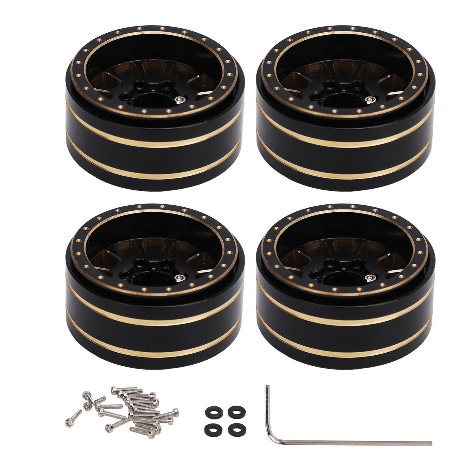 

4Pcs 1.2in Beadlock Wheel Hub латунний набір RC Wheel Hub для Traxxas SCX24 FMS24 1/18 1/24