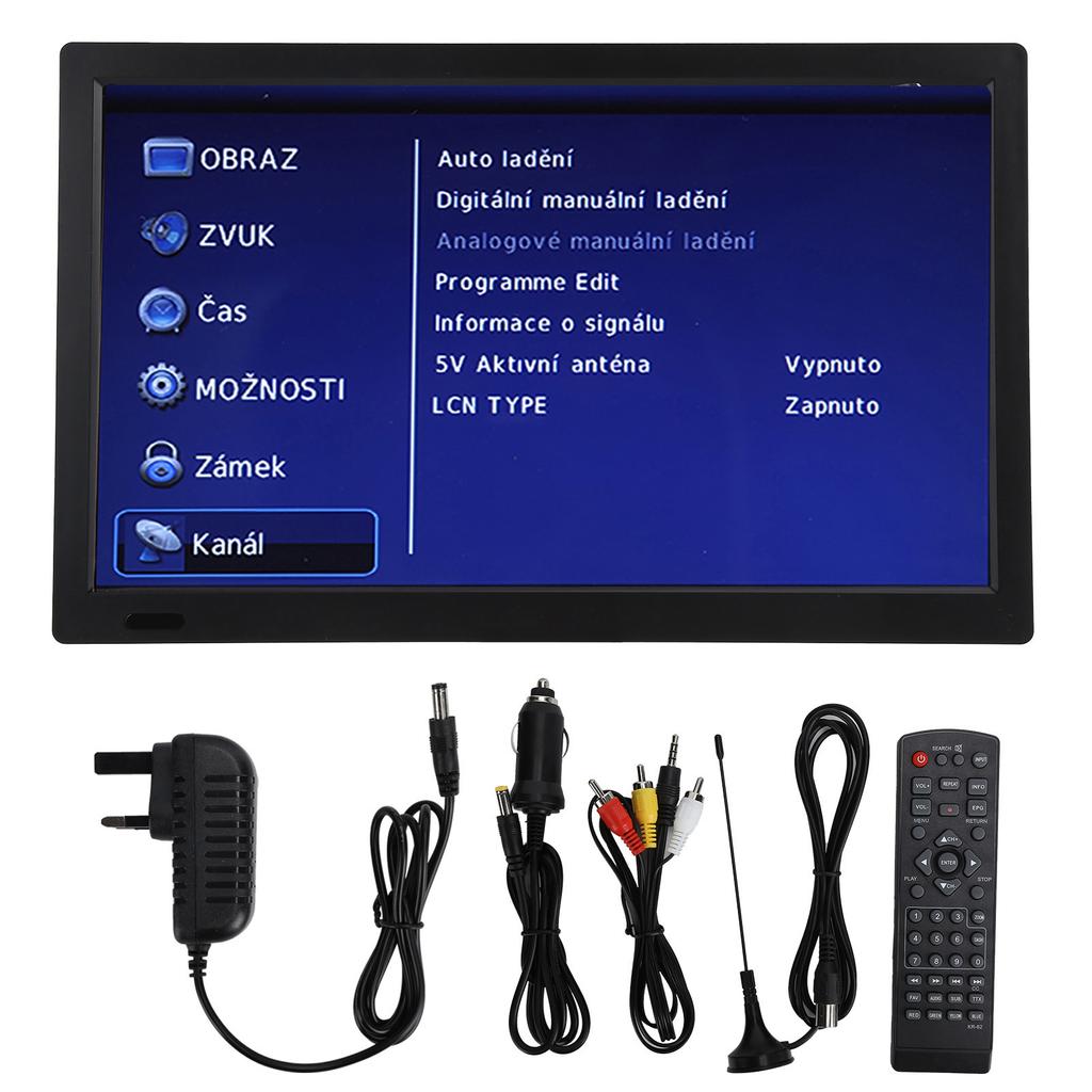 LEADSTAR Televizor Digital 13 Inch Televizor Portabil cu Suport pentru Acasă Mașină Exterior Călătorie