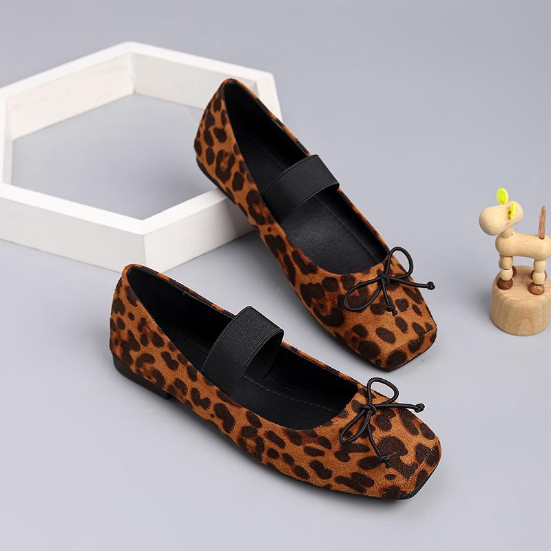 IPPEUM Mary Janes Women Ballet Flats Plus Size 44 Square Toe Pumps Flat 2025 New Ballerina Shoes