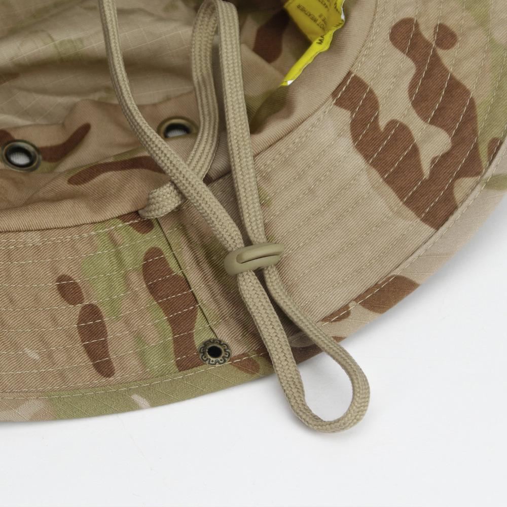 Faltbarer Militär-Camo Eimerhut mit breiter Krempe für Outdoor-Wandern & Angeln