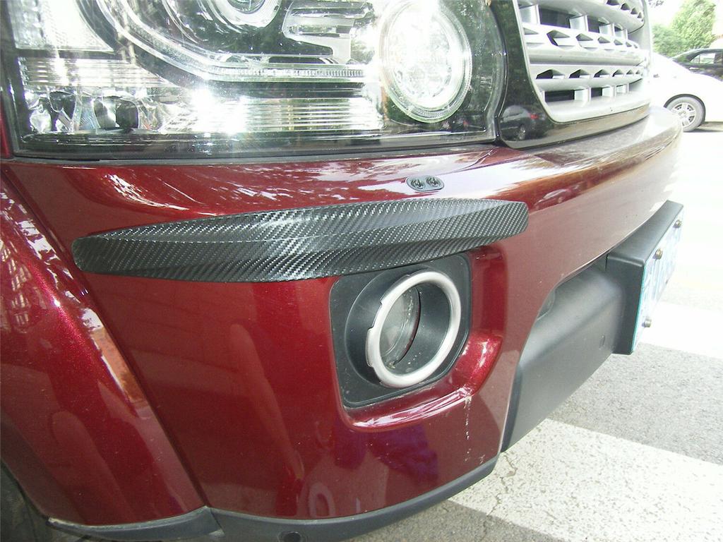 2x Black Carbon Fiber Texture Anti-rub Protector Car SUV Bumper Edge Guard Strip