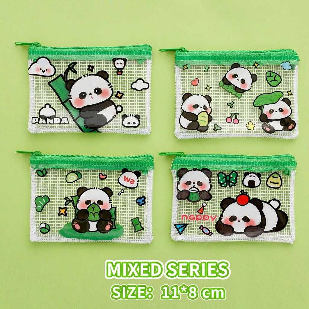 

Panda Coin Purse Lightweight Zipper Storage Bag Cute Cartoon Purse Portable Panda Print Bag For Casual Trips Campus Study Kids