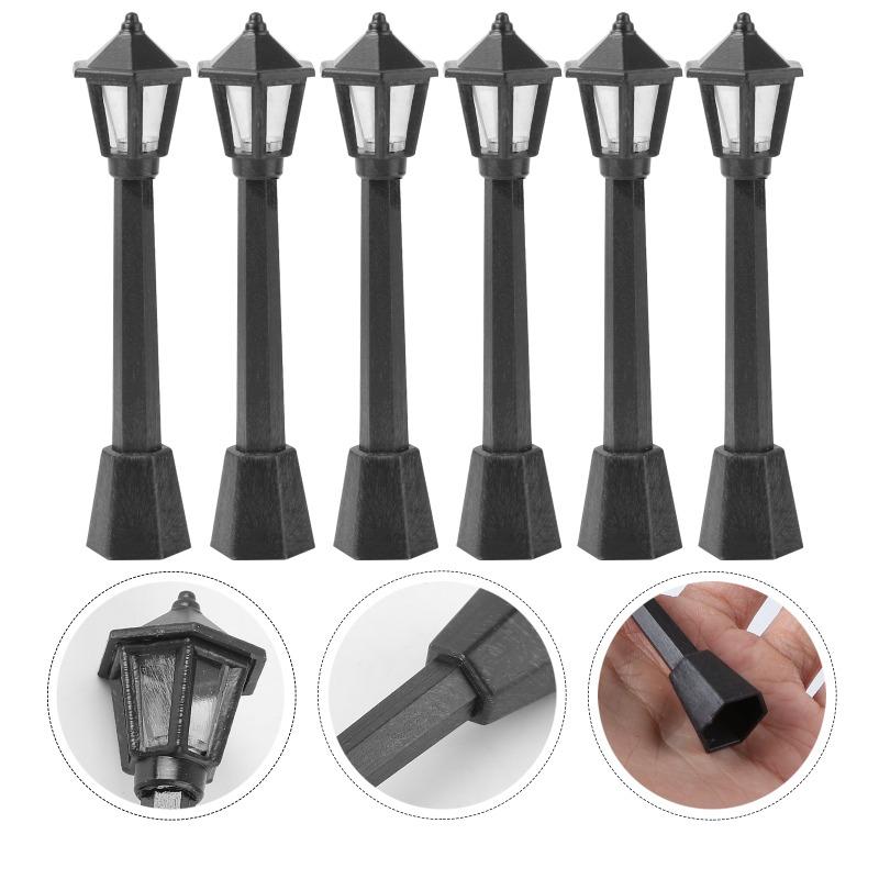 3pc Plastic Miniature Street Light Model Doll House Micro Landscape Garden Mini Street Light Model Miniature Lamp Post Wholesale