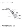 Stainless Steel Heavy-Duty Safety Rope Terminal with Cold Press Fitting