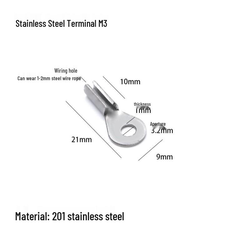 Stainless Steel Heavy-Duty Safety Rope Terminal with Cold Press Fitting