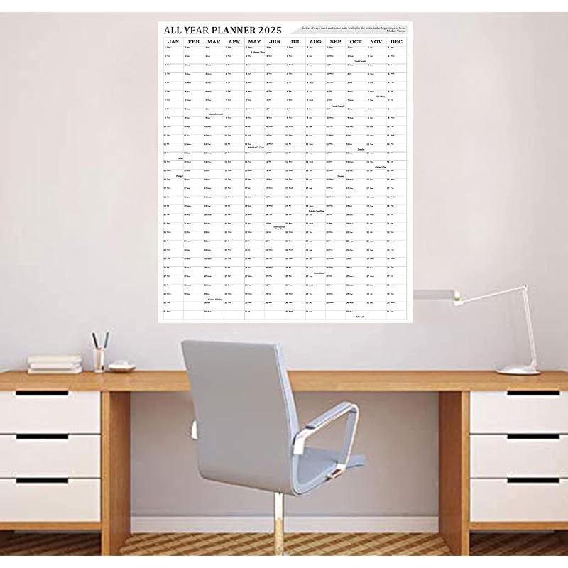 

Accuprints 2025 Year Planner, 18 x 25 wall- Organizer & Reminder 18x25 inch Wall Calendar for Wall for Office 18 x 25
