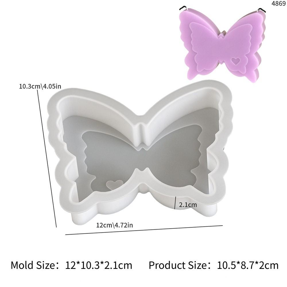 Heart-shaped Butterfly Candle Silicone Mold DIY Butterfly Plaster Epoxy Resin Soap Wax Making Molds Crafts Home Decor Ornament