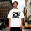 Herren T-Shirt Oversized 100% Baumwolle Oberteile Grafik Sommer Harajuku Kurzarm T-Shirt Vintage Koreanische Mode Y2k Streetwear Kleidung