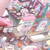 Miniature Scene Collection Book with 20pcs Scene Card Paper & 25pcs Sticker & 1 Count Tweezers, 3D DIY Decorative Sticker Book,