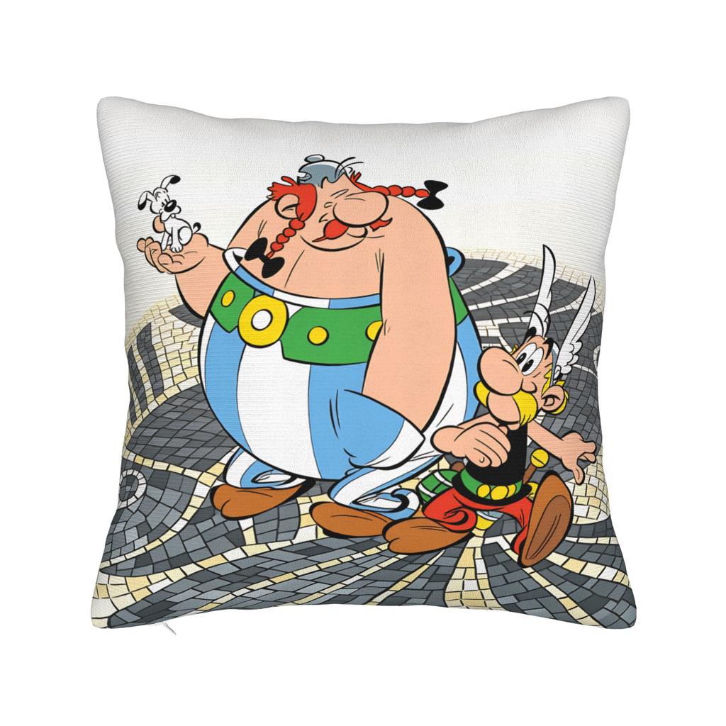 Pillow Cover A-Asterix E-Et Obelix Manga Fashion Pillow Case For Living Room Sofa Pillowcases