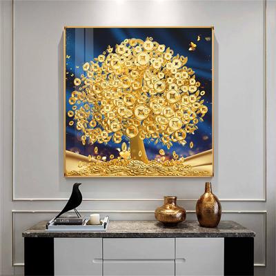 5d diy pintura diamante árvore do dinheiro diamante mosaico bordado padrão de árvore dourada ponto cruz artesanato decoração para casa arte da parede