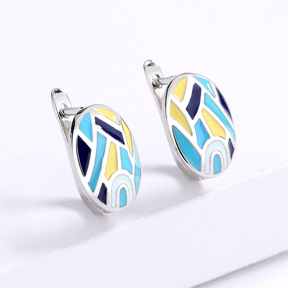 Classic Earrings for Women's Simple Drop Earrings Irregular Color Enamel Jewelry Fashion Wedding Bridal Earrings Party
