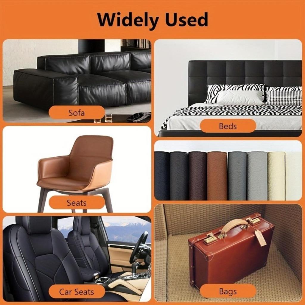 Büyük Boy Kendinden Yapışkanlı Suni Deri Tamir Yaması Kanepe, Araba Koltuğu, Motosiklet Koltuğu, Başlık için