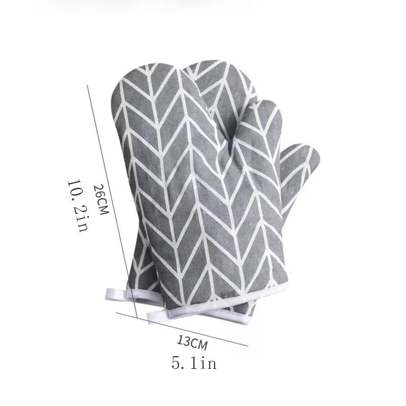 Insulated Gloves Heat-resistant Microwave Gloves Heat-resistant Kitchen Oven Gloves Anti Slip Wear-resistant Baking Gloves